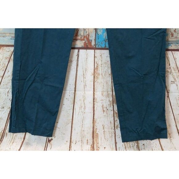 Zodiac Z3 Relaxed Luxury Mens 36/92 Slim Green Chino Trouser Solid Cotton - Picture 4 of 11